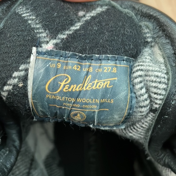 Pendleton Leather Upper Short Duck Boot Brown 9 - Picture 6 of 10